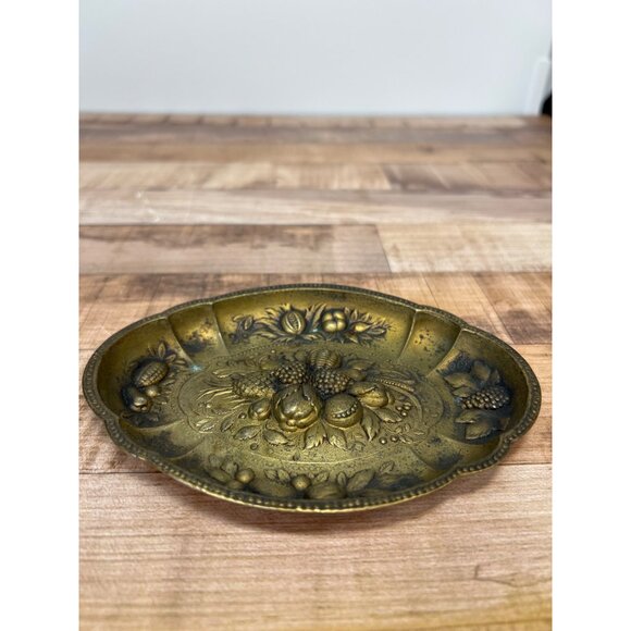 Mid Century Brass Trinket Tray, Brass Metalware - Picture 2 of 4